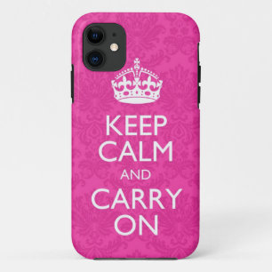 Keep Calm and Carry OnダマスクiPhone 5ケースカバー iPhone 11 ケース