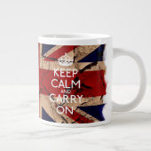 Keep Calm and Carry OnダーティヴィンテージUK ジャンボコーヒーマグカップ (右)