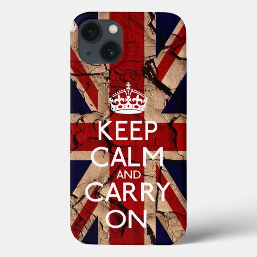 Keep Calm and Carry OnダーティヴィンテージUK Case-Mate iPhoneケース (裏面)