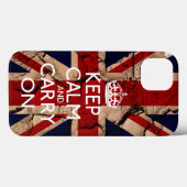 Keep Calm and Carry OnダーティヴィンテージUK Case-Mate iPhoneケース (裏面 (横))