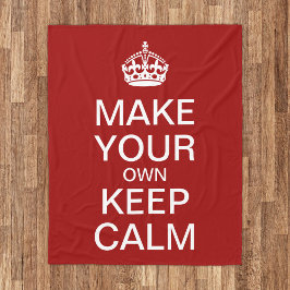 Keep Calm and Carry Onテンプレート フリースブランケット