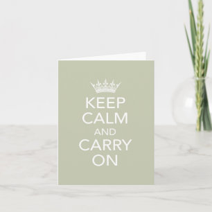 Keep Calm and Carry Onノートカード カード