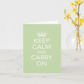 Keep Calm and Carry Onノートカード カード (黄色い花)