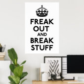 Keep Calm and Carry Onパロディプリント ポスター (ホームオフィス)