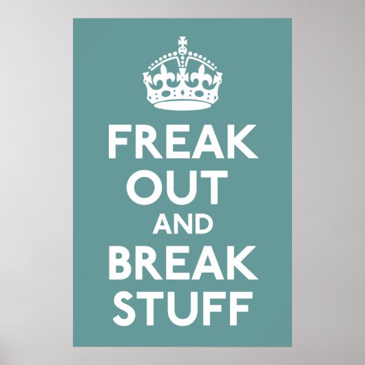 Keep Calm and Carry Onパロディプリント ポスター (正面)