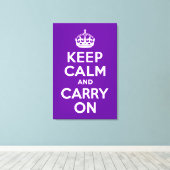 Keep Calm and Carry Onパープルキャンバスプリント キャンバスプリント (インサイチュ (ウッドフロア))