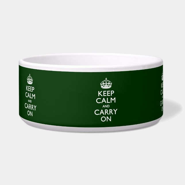 KEEP CALM AND CARRY ONフォレストグリーン ボウル (左)
