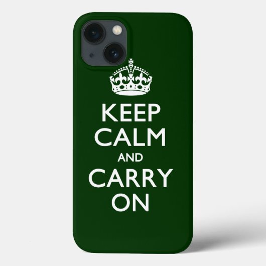 KEEP CALM AND CARRY ONフォレストグリーン Case-Mate iPhoneケース (裏面)