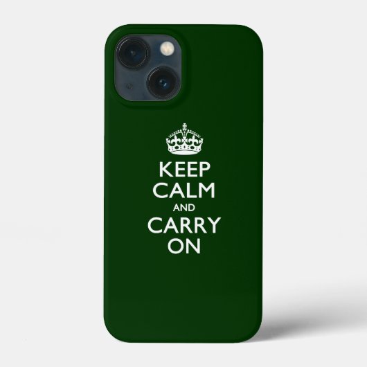 KEEP CALM AND CARRY ONフォレストグリーン Case-Mate iPhoneケース (裏面)