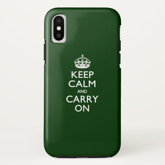 KEEP CALM AND CARRY ONフォレストグリーン Case-Mate iPhoneケース (裏面)