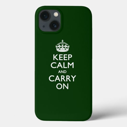 Keep Calm and Carry Onフォレストグリーン Case-Mate iPhoneケース (裏面)