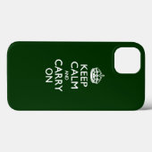 Keep Calm and Carry Onフォレストグリーン Case-Mate iPhoneケース (裏面 (横))
