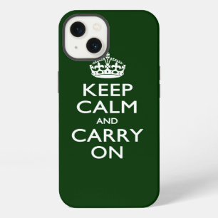 Keep Calm and Carry Onフォレストグリーン iPhone 13ケース
