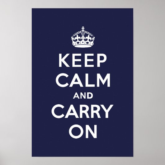 Keep Calm and Carry Onフタルブルー ポスター (正面)