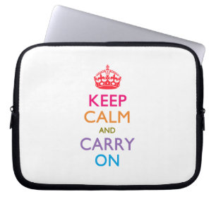 KEEP CALM AND CARRY ONフルーティカラー ラップトップスリーブ