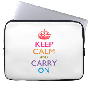 KEEP CALM AND CARRY ONフルーティカラー ラップトップスリーブ