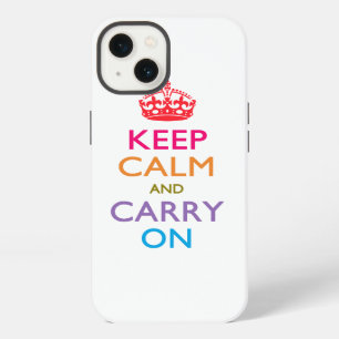 Keep Calm and Carry Onフルーティカラー iPhone 13ケース
