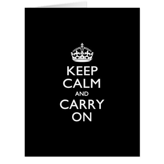 KEEP CALM AND CARRY ONブラックデコール (正面)