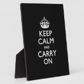 Keep Calm and Carry Onブラック フォトプラーク (側面)