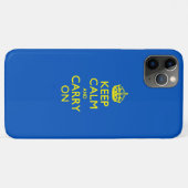 KEEP CALM AND CARRY ONブルーデコール Case-Mate iPhoneケース (裏面(横))