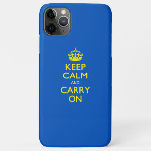 KEEP CALM AND CARRY ONブルーデコール iPhone 11 PRO MAXケース
