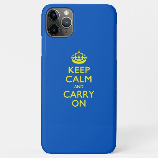 KEEP CALM AND CARRY ONブルーデコール Case-Mate iPhoneケース (裏面)