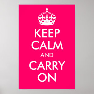 Keep Calm and Carry Onプリント ポスター