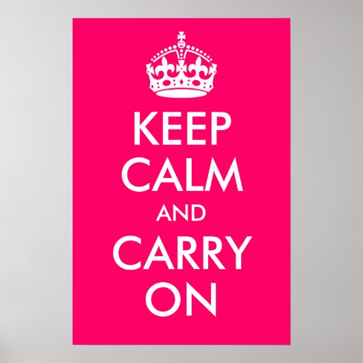 Keep Calm and Carry Onプリント ポスター (正面)