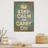 Keep Calm and Carry Onプリント ポスター (キッチン)