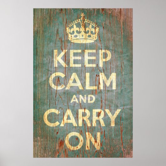 Keep Calm and Carry Onプリント ポスター (正面)