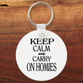 Keep Calm and Carry Onホーム キーホルダー (正面)