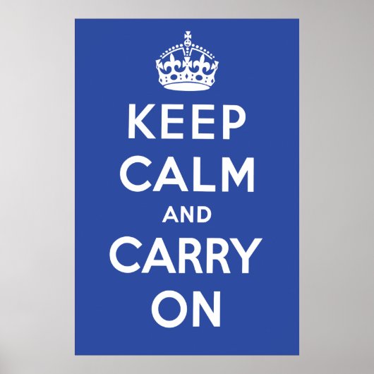 Keep Calm and Carry Onポスター – Dark Blue ポスター (正面)