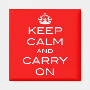 Keep Calm and Carry Onマグネット – 任意の色 マグネット