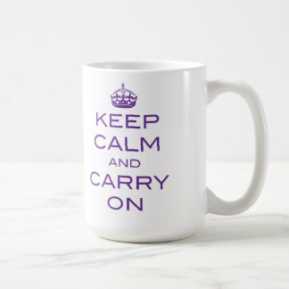Keep Calm and Carry Onマグ – 紫 コーヒーマグカップ