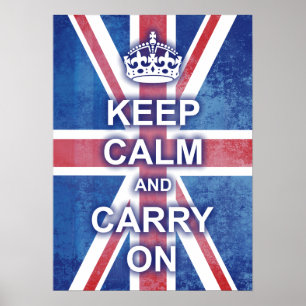 Keep Calm and Carry Onユニオンジャック ポスター