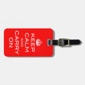 Keep Calm and Carry Onラゲージタグ – 任意の色 ラゲッジタグ (正面横)