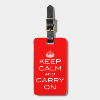 Keep Calm and Carry Onラゲージタグ – 任意の色 ラゲッジタグ