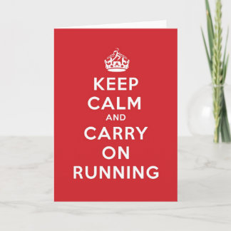 Keep Calm and Carry Onランニングの カード
