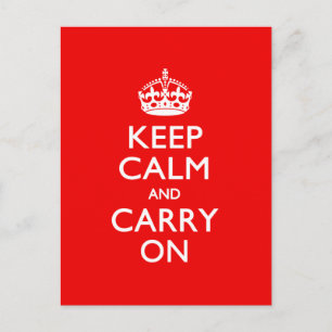 KEEP CALM AND CARRY ONレッドデコール ポストカード