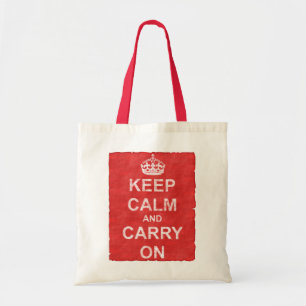 Keep Calm and Carry Onヴィンテージ トートバッグ
