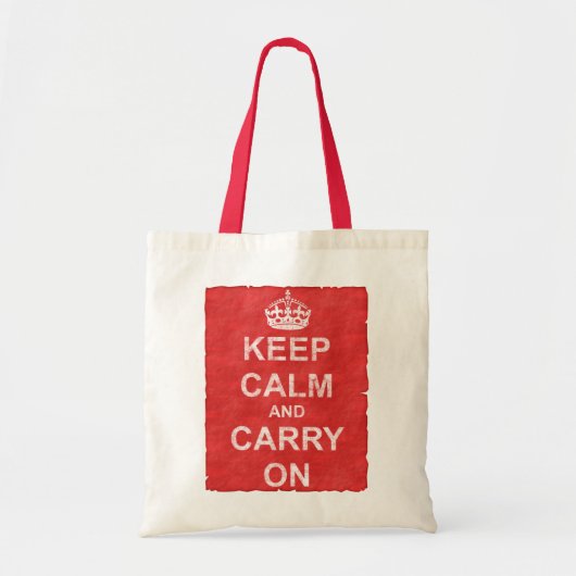 Keep Calm and Carry Onヴィンテージ トートバッグ (正面)