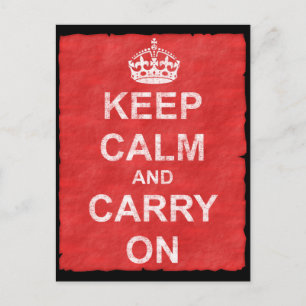 Keep Calm and Carry Onヴィンテージ ポストカード