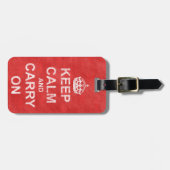 Keep Calm and Carry Onヴィンテージ ラゲッジタグ (正面横)