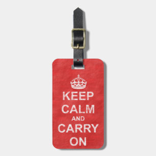 Keep Calm and Carry Onヴィンテージ ラゲッジタグ