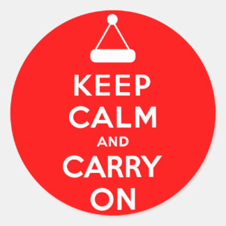 Keep Calm and Carry On休日 ラウンドシール