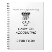 Keep Calm and Carry On会計 ノートブック (正面)