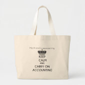 Keep Calm and Carry On会計 ラージトートバッグ (正面)