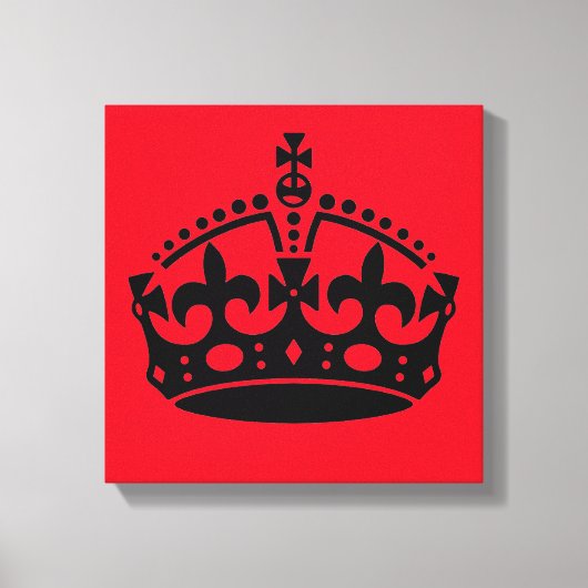 Keep Calm and Carry On冠 キャンバスプリント (正面)