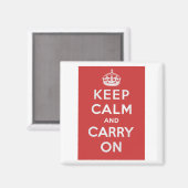 Keep Calm and Carry On冷蔵庫用マグネット マグネット (正面/裏面)