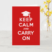 Keep Calm and Carry On卒業祝い カード (黄色い花)